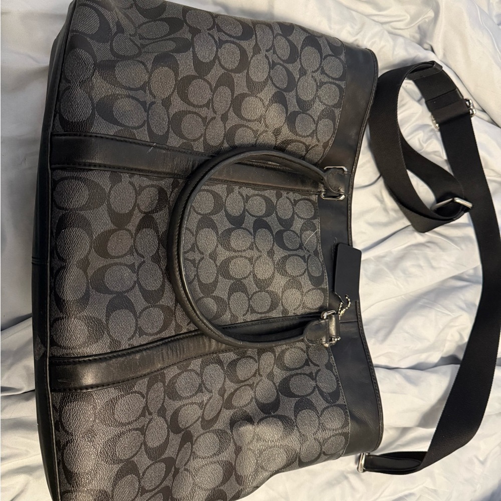 Coach Black Signature Tote